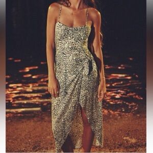 Zara Animal Leopard print Asymmetrical dress